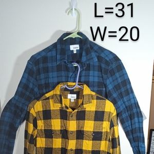2 Sonoma Flannel Long Sleeves Button Up Shirt Men Size Medium